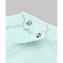 Babyhug 100% Cotton Knit T-Shirt with Full Sleeves and Butterfly Applique in Light/Sky Blue for 6-9 Months