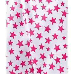 Babyhug Full Length Lounge Pant Star Print - White Pink