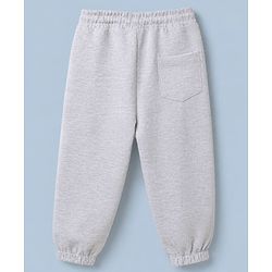 Babyhug Cotton Looper Knit Full Length Lounge Pant with Jogger Fit - Grey