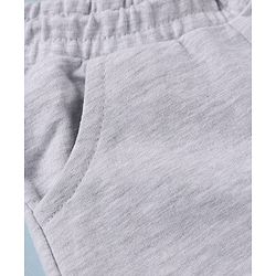 Babyhug Cotton Looper Knit Full Length Lounge Pant with Jogger Fit - Grey