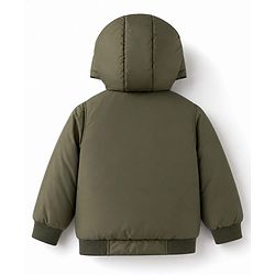 Babyhug Woven Full Sleeves Padded/Quilted/ Winter Jacket - Olive