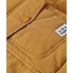 Babyhug Woven Full Sleeves Hooded Solid Padded/Quilted/ Winter Jacket - Mustard
