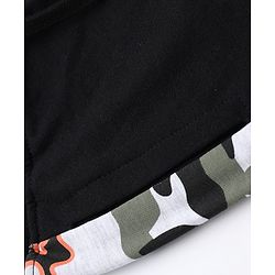Babyhug Cotton Looper Knit Jogger Fit Full Length Track Pant with Camouflage Print in Black