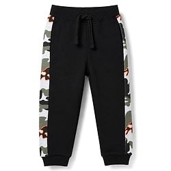 Babyhug Cotton Looper Knit Jogger Fit Full Length Track Pant with Camouflage Print in Black