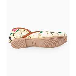 Cute Walk by Babyhug Slip On Ethnic Printed Mojaris in Beige