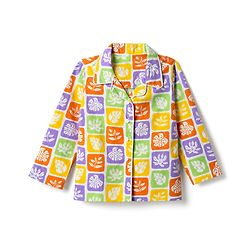 Babyhug 100% Cotton Knit Full Sleeves Co-Ords Shirt & Pyjama Night Suit with Leaves Print - Yellow