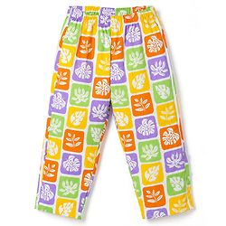 Babyhug 100% Cotton Knit Full Sleeves Co-Ords Shirt & Pyjama Night Suit with Leaves Print - Yellow