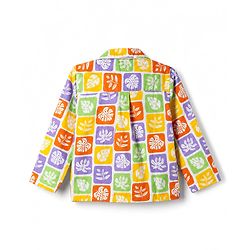 Babyhug 100% Cotton Knit Full Sleeves Co-Ords Shirt & Pyjama Night Suit with Leaves Print - Yellow