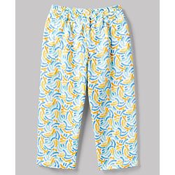 Babyhug 100% Cotton Knit Full Sleeves Co-Ords Shirt & Pyjama Night Suit with Abstract print - Sky Blue