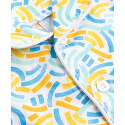 Babyhug 100% Cotton Knit Full Sleeves Co-Ords Shirt & Pyjama Night Suit with Abstract print - Sky Blue