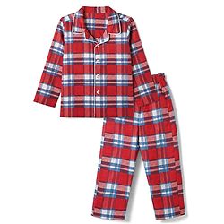 Babyhug Cotton Knit Full Sleeves Front Open Co-ord Shirt & Pyjama Night Suit with Checked in Red