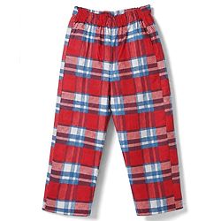 Babyhug Cotton Knit Full Sleeves Front Open Co-ord Shirt & Pyjama Night Suit with Checked in Red