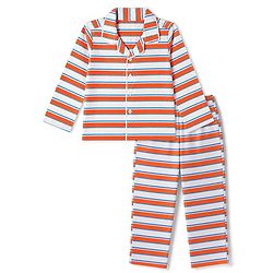 Babyhug Cotton Knit Full Sleeves Shirt Pyjama Co-ords Nightsuit With Stripes - Red
