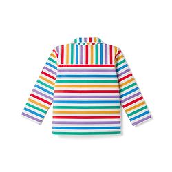Babyhug Cotton Knit Full Sleeves Front Open Shirt Pyjama Co-ord Nightsuit With Stripes - Blue