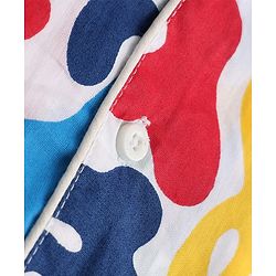 Babyhug 100% Cotton Knit Full Sleeves Co-Ords Shirt & Pyjama Night Suit with Abstract Print - Yellow
