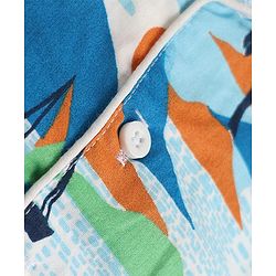 Babyhug 100% Cotton Knit Full Sleeves Co-Ords Shirt & Pyjama Night Suit with Beach Theme Print - White