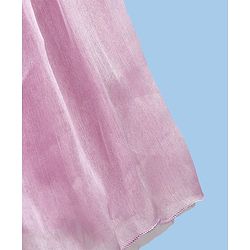 Babyhug Satin Woven Sleeveless Gown with a oversized Fabric flower at the Waistline - Lilac