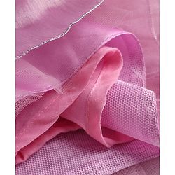 Babyhug Satin Woven Sleeveless Gown with a oversized Fabric flower at the Waistline - Lilac