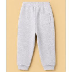 Babyhug Cotton Jersey Knit Full Length Lounge Pants With Star Applique - Grey