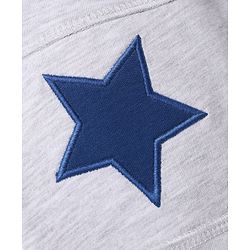 Babyhug Cotton Jersey Knit Full Length Lounge Pants With Star Applique - Grey