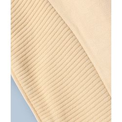 Babyhug Cotton Knit Full Length Jogger Fit Solid Lounge Pants - Cream