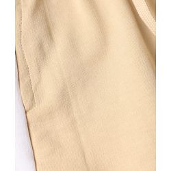 Babyhug Cotton Knit Full Length Jogger Fit Lounge Pant in Cream