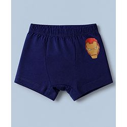 Babyhug Marvel 100% Cotton Knit Single Jersey Briefs With Avenger Graphic Pack of 3 - Beige, Red & Navy Blue