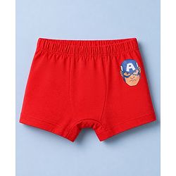 Babyhug Marvel 100% Cotton Knit Single Jersey Briefs With Avenger Graphic Pack of 3 - Beige, Red & Navy Blue