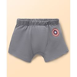 Babyhug Marvel Single Jersey Knit Brief with Avenger Graphic Pack of 3 - Brown, Grey, Light Grey