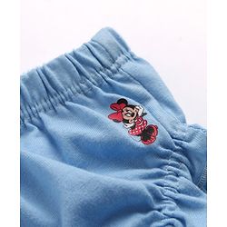 Babyhug Disney 100% Cotton Single Jersey Knit Mid Thigh Bloomers with Daisy Duck Minnie Mouse & Marie Graphic Print Pack of 3 - Pink Light Violet Light Blue