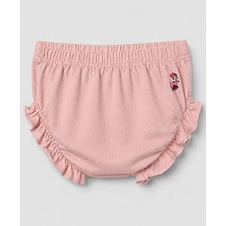 Babyhug Disney 100% Cotton Single Jersey Knit Solid Bloomers Pack of 3 in White Blue & Pink