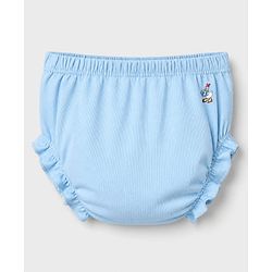 Babyhug Disney 100% Cotton Single Jersey Knit Solid Bloomers Pack of 3 in White Blue & Pink