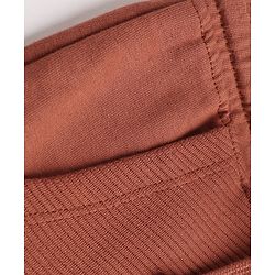 Babyhug Cotton Looper Knit Full Length Track Pant with Dog Applique - Brown