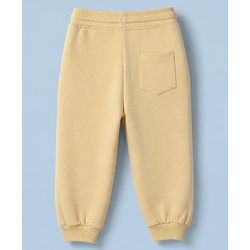 Babyhug Cotton Looper Knit Full Length Jogger Fit Lounge Pant - Cream
