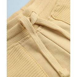 Babyhug Cotton Looper Knit Full Length Jogger Fit Lounge Pant - Cream