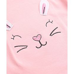 Babyhug 100% Cotton Interlock Knit Front Open Full Sleeves Jhablas With Polka Dot, Floral Print & Bunny Ear Applique Pack of 3 - Lilac, White & Pink