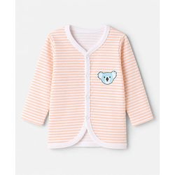 Babyhug 100% Cotton Interlock Knit Full Sleeves Animal & Striped Print Jhablas Pack of 3 - Blue Pink & Green
