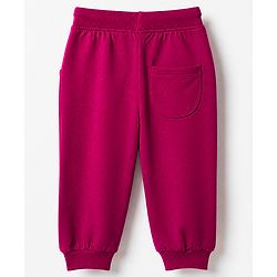 Babyhug Cotton Looper Knit Full Length Track Pant with Bear Print - Red