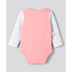 Babyhug 100% Cotton Interlock Knit Full Sleeve Onesies With Polka Dot & Floral Printed Pack of 3 - White, Lilac & Pink