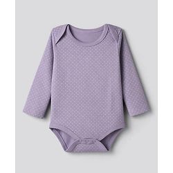 Babyhug 100% Cotton Interlock Knit Full Sleeve Onesies With Polka Dot & Floral Printed Pack of 3 - White, Lilac & Pink