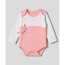 Babyhug 100% Cotton Interlock Knit Full Sleeve Onesies With Polka Dot & Floral Printed Pack of 3 - White, Lilac & Pink
