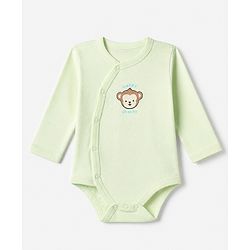 Babyhug 100% Cotton Interlock Knit Full Sleeves Onesie With Animal Print Pack of 3 - Pink & Blue