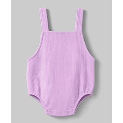 Babyhug 100% Cotton Interlock Knit Half Sleeves Onesies With Inner Tee & Bow Print - Lilac