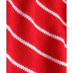 Babyhug Knit Full Length Striped Fleece & Woollen Pant-Red
