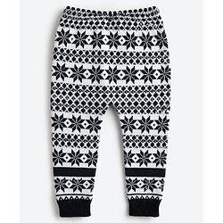 Babyhug Knit Full Length Printed Fleece & Woollen Bottomwear - Navy Blue