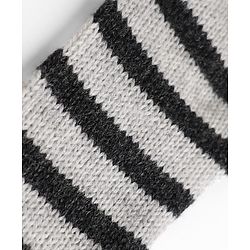 Babyhug Knit Full Length Striped Fleece & Woollen Bottomwear - Grey