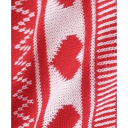 Babyhug Knit Full Sleeves Set with Heart design - Red