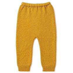 Babyhug Knit Full Sleeves Striped Sweater Set -Mustard