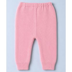 Babyhug Knit Full Sleeves Sweater Set with Abstract Design - Pink
