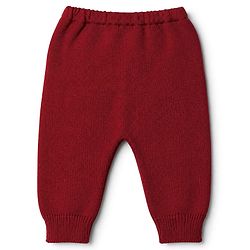 Babyhug Knit Striped Sweater Set with Full Sleeves in Maroon for 0-3 Months
